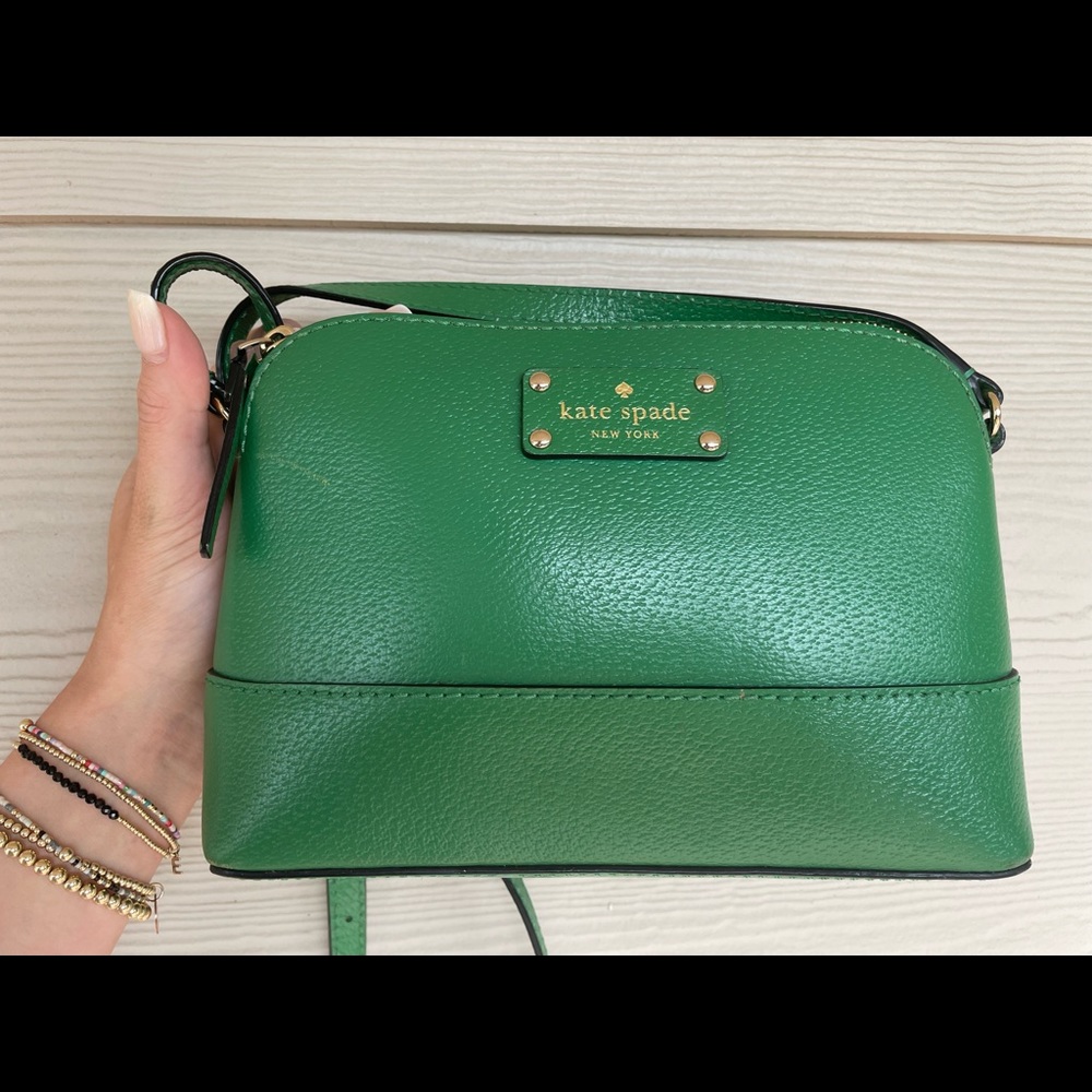 green kate spade cross body